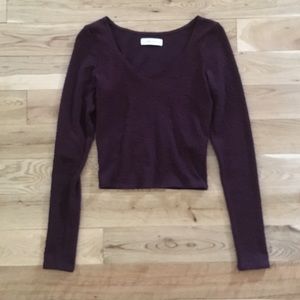 A&F long sleeve crop top